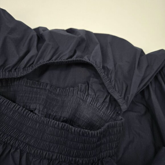 A.L.C. Blue Becca Midi Dress with Puff Sleeves and Flared Skirt Women's Size 8 - Picture 12 of 12